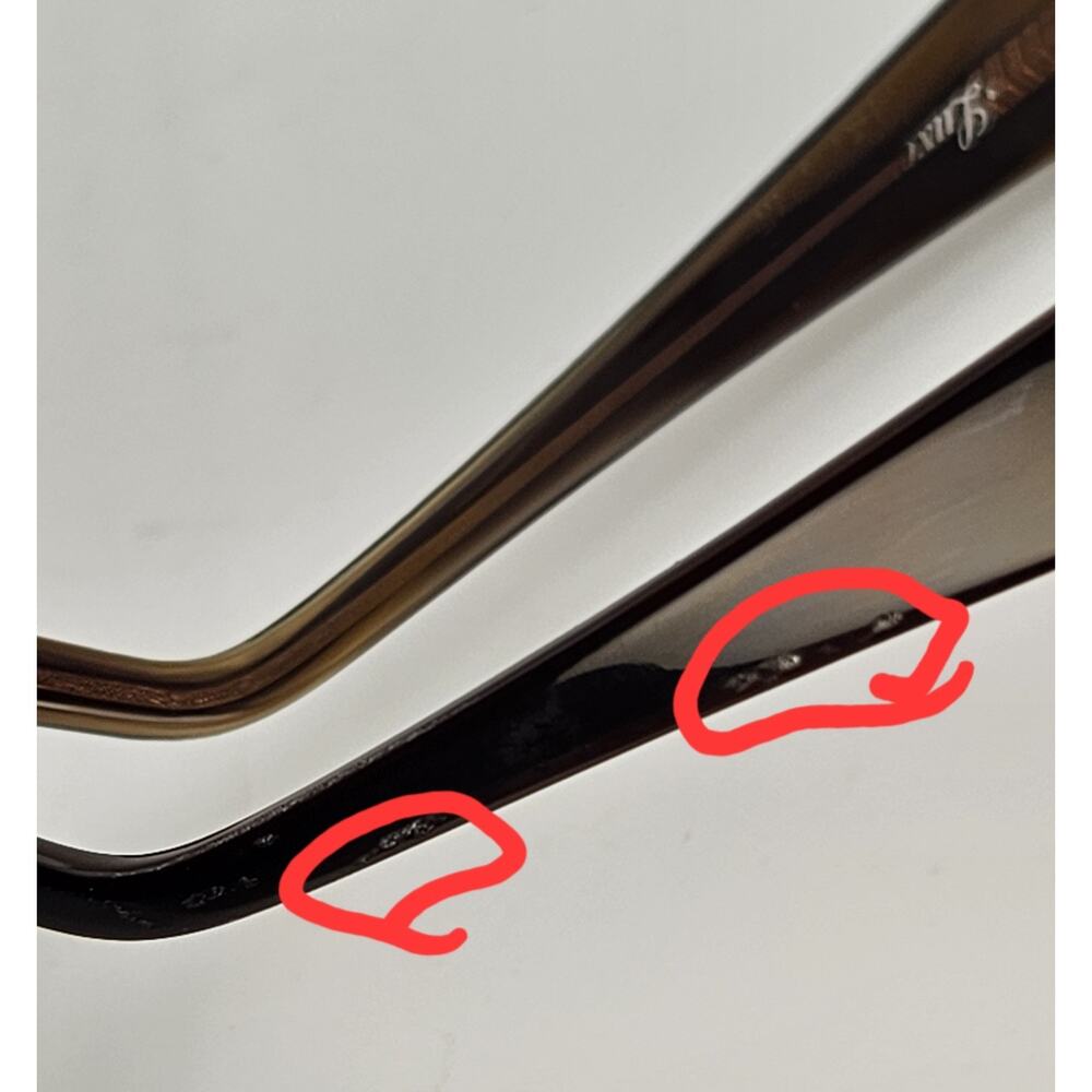 Luxe Eyeglass Frames Brown Gold Crystal Accent Hinges 53-17-135 Full Rim K8 - Picture 13 of 14